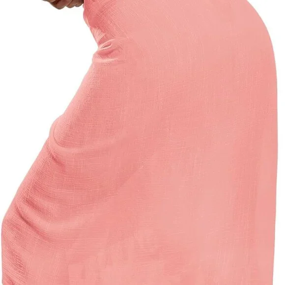 Beach Sarong Pareo Womens Semi-Sheer Swimwear Cover Ups Short Skirt with Tassels - Picture 3 of 6